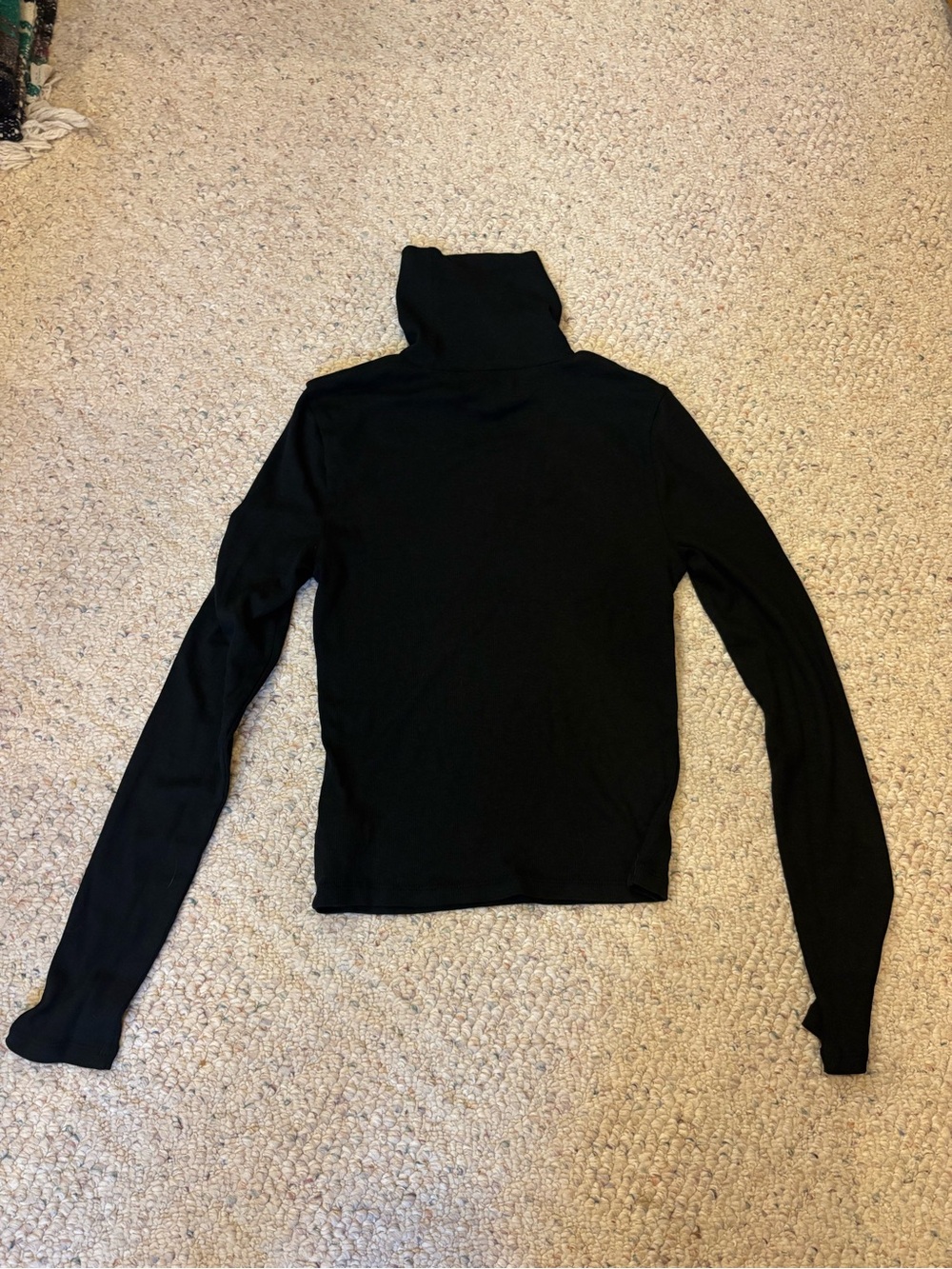 Madewell Black Long-Sleeve Turtleneck Top